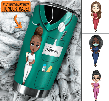 Nurse Nutrition Facts - Personalized Custom 20oz Fat Tumbler Cup - Personalized Gift For Her, Besties, Friends, Sister, Soul Sisters