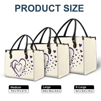 Mom's Grandma's Sweethearts – Personalized Leather Gift for Mom, Wife, or Grandma | Birthday, Mother's Day or Any Occasion