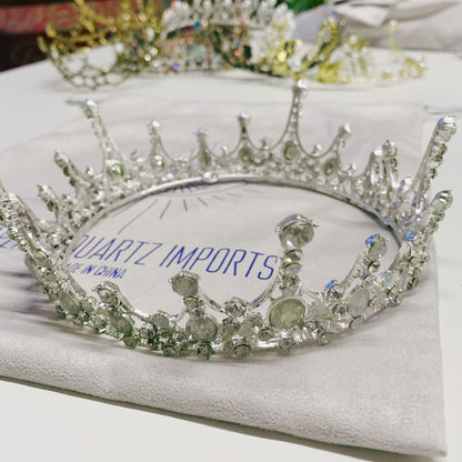 Moonlight Ice Queen Royalty Crown Tiara in Opal and Champagne Gold | Gift Shop & Gift Wrapping | Kitchen + Metal