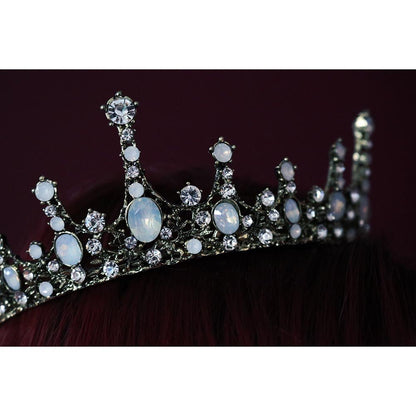 Moonlight Ice Queen Royalty Crown Tiara in Opal and Champagne Gold | Gift Shop & Gift Wrapping | Kitchen + Metal