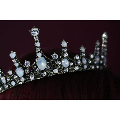 Moonlight Ice Queen Royalty Crown Tiara in Opal and Champagne Gold | Gift Shop & Gift Wrapping | Kitchen + Metal