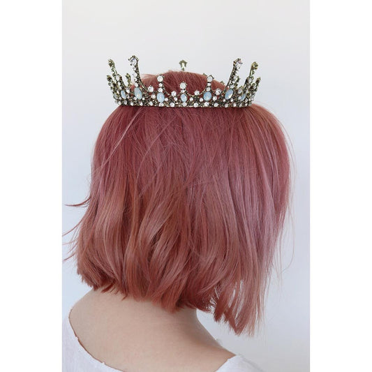 Moonlight Ice Queen Royalty Crown Tiara in Opal and Champagne Gold | Gift Shop & Gift Wrapping | Kitchen + Metal