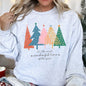 Most Wonderful Time Retro Christmas Trees Sweatshirt