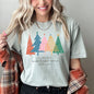 Most Wonderful Time Retro Christmas Trees, Colorful, Comfort Colors Tshirt