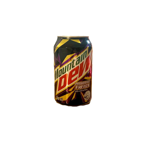 Mountain Dew Passionfruit Frenzy – Tropical Passionfruit Flavored Soda 330mL Can (New Zealand)