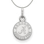 Sterling Silver U. of Alabama XS (Tiny) Disc Pendant Necklace
