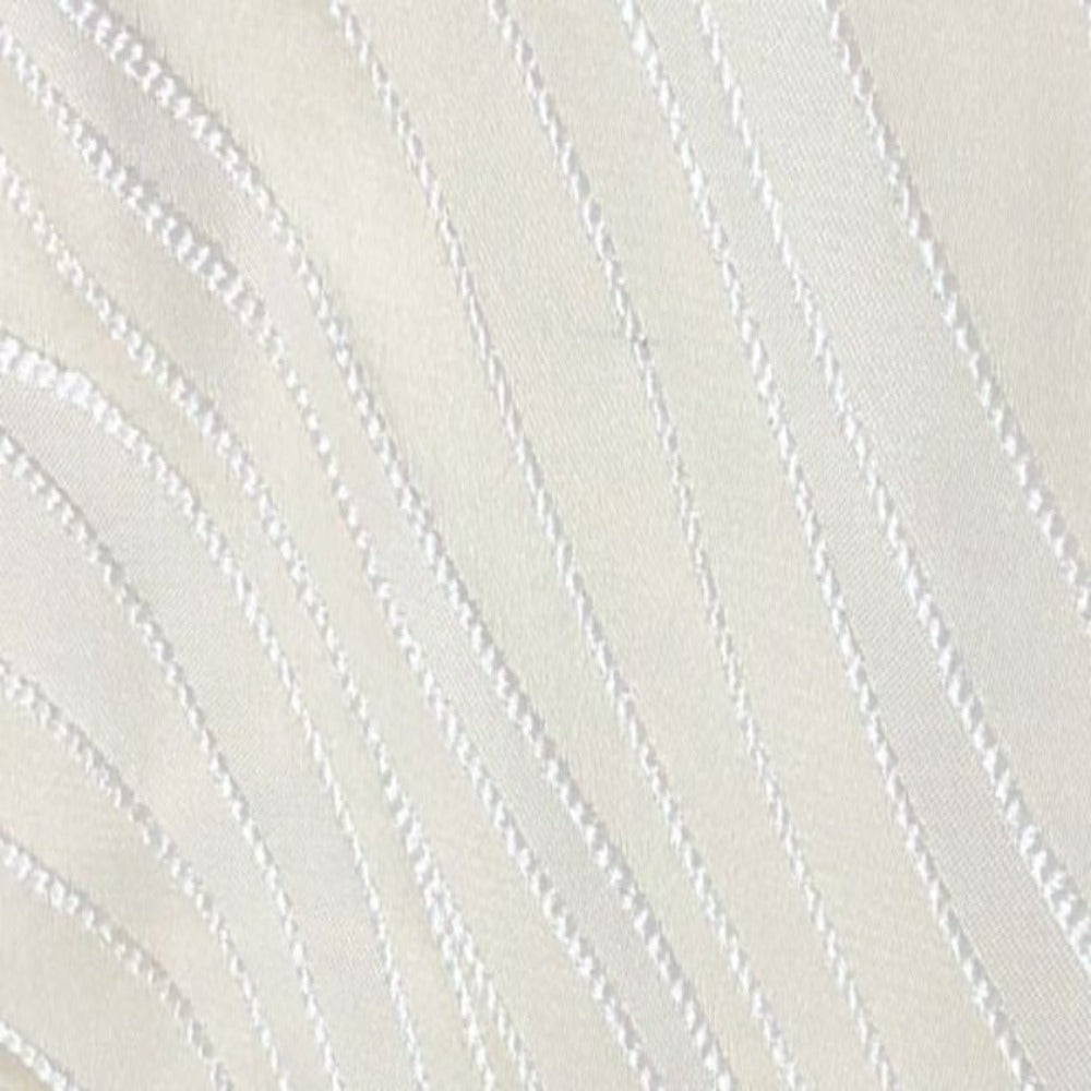 White New Delhi Metallic Flower Jacquard - Custom Tablecloths