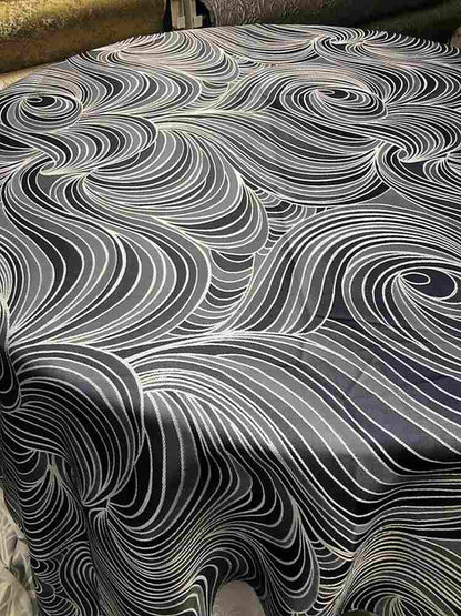 New Delhi Metallic Flower Jacquard - Custom Tablecloths