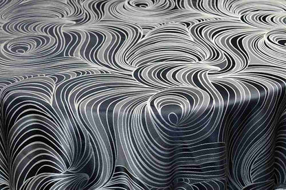 New Delhi Metallic Flower Jacquard - Custom Tablecloths