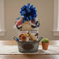 Small Flowers & Garden Tin Gift Basket - Gourmet Snacks & Cookies