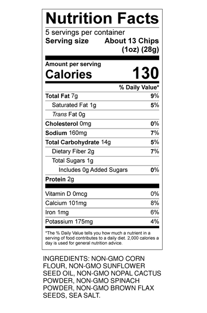 Cactus Crunch Tortilla Chips - Sea Salt Bundle (4 Pack) 5oz. Bags