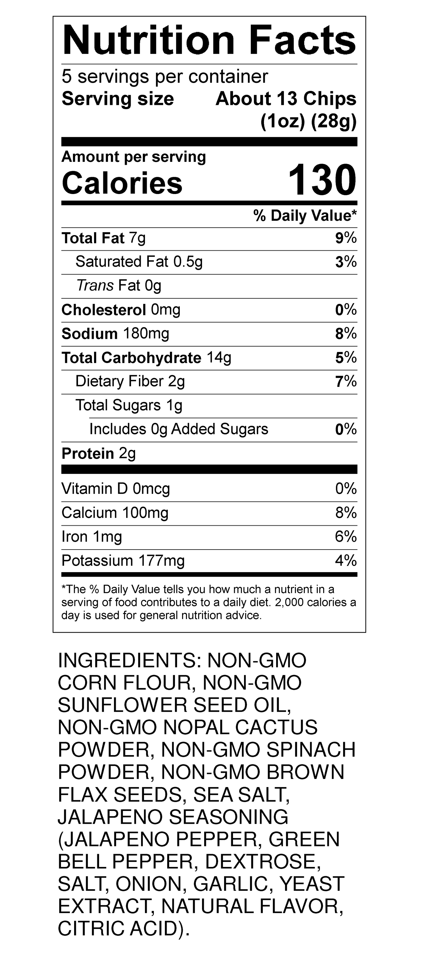 Cactus Crunch Tortilla Chips - Jalapeño Bundle (4 Pack) 5oz. Bags