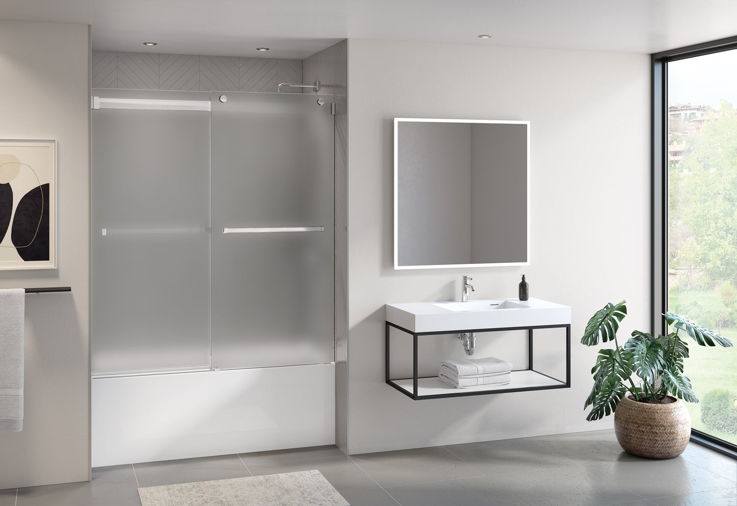 Gemini Plus Tub enclosure Shower Door