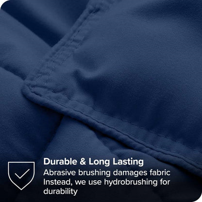 Twin/Twin XL size Super Soft Down Alternative Comforter Set in Navy Blue