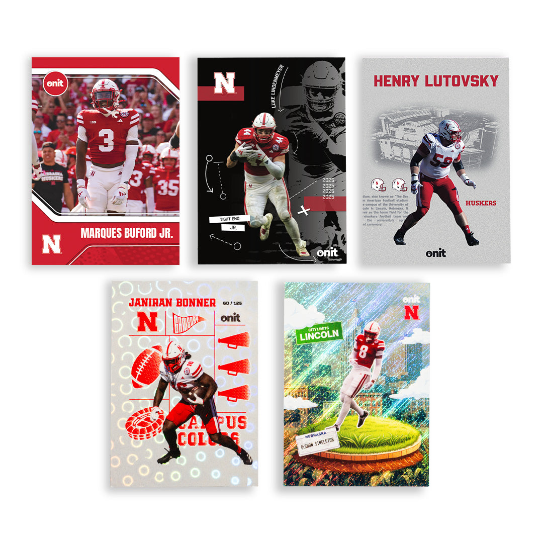 University of Nebraska Football 2025 Trading Cards - Single Pack