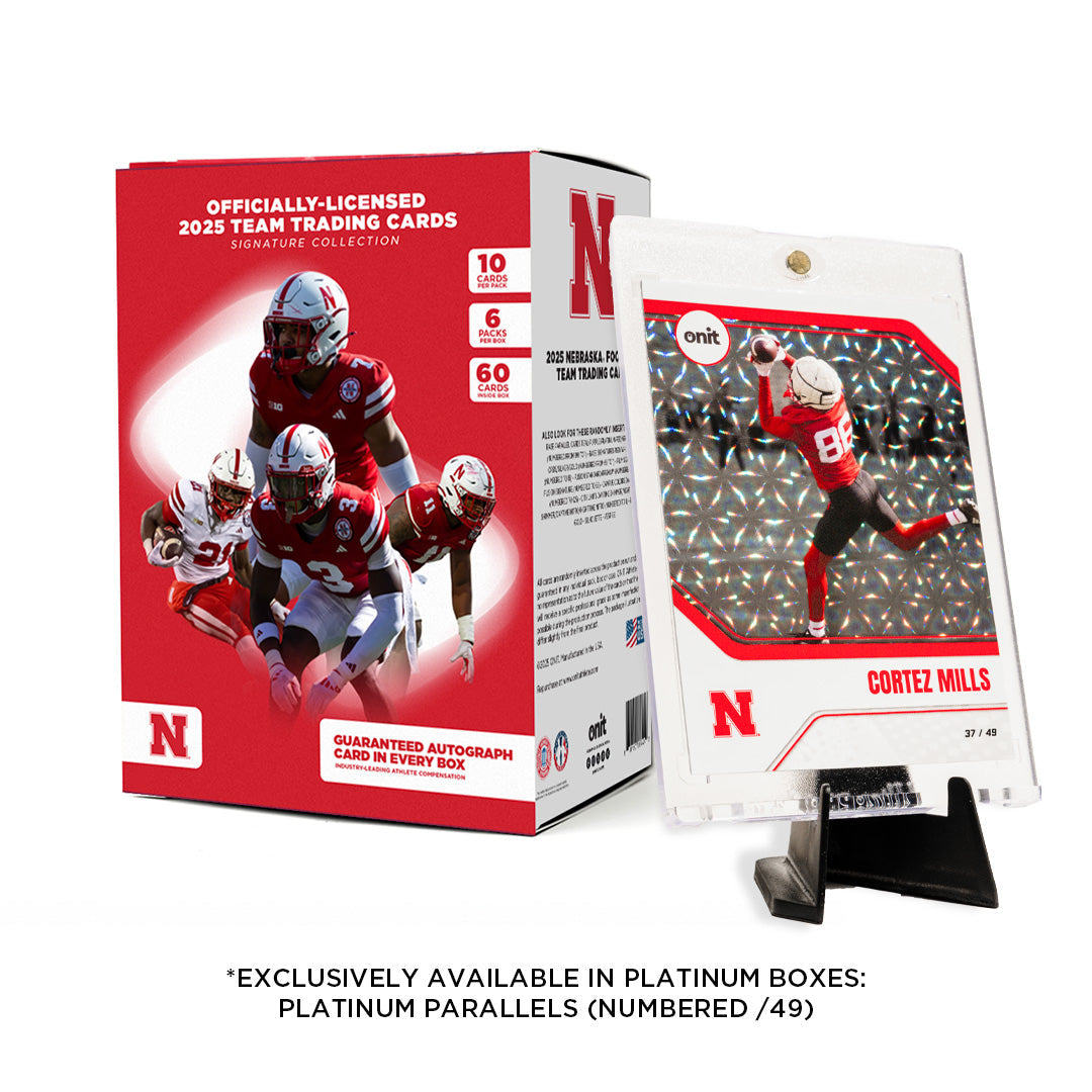 University of Nebraska Football 2025 Trading Cards - Platinum Box (Guaranteed Autograph)
