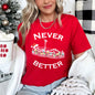 Never Better Christmas Skeleton, Retro Super Soft Tees