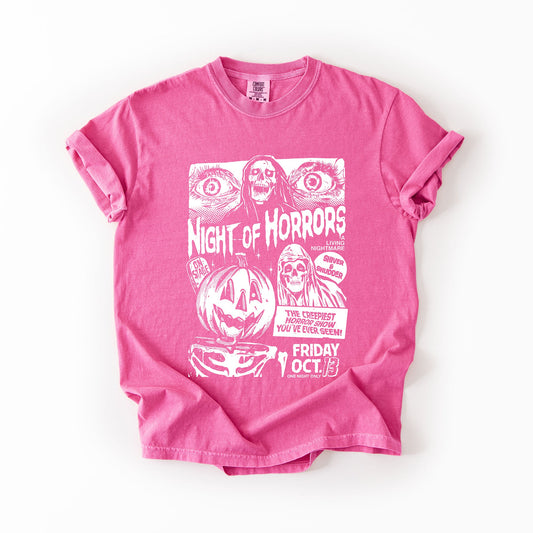 Night of Horrors, Halloween, Spooky, Scary, Witch, Comfort Colors T-Shirt