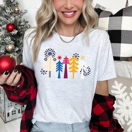 Noel Folk Art, Christmas, Snowflakes, Nordic Super Soft Tshirt