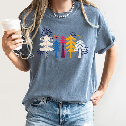 Noel Folk Art, Christmas, Snowflakes, Nordic, Comfort Colors Tshirt