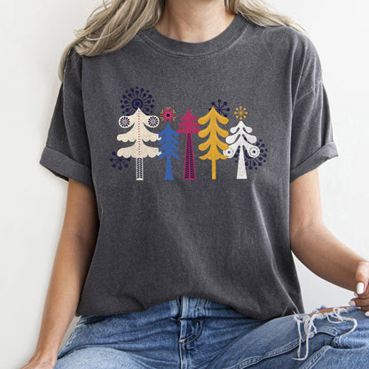 Noel Folk Art, Christmas, Snowflakes, Nordic, Comfort Colors Tshirt