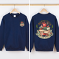 North Pole Book Club, Christmas, Santa, Booktok, Reading, Library, Front and Back Sweatshirt