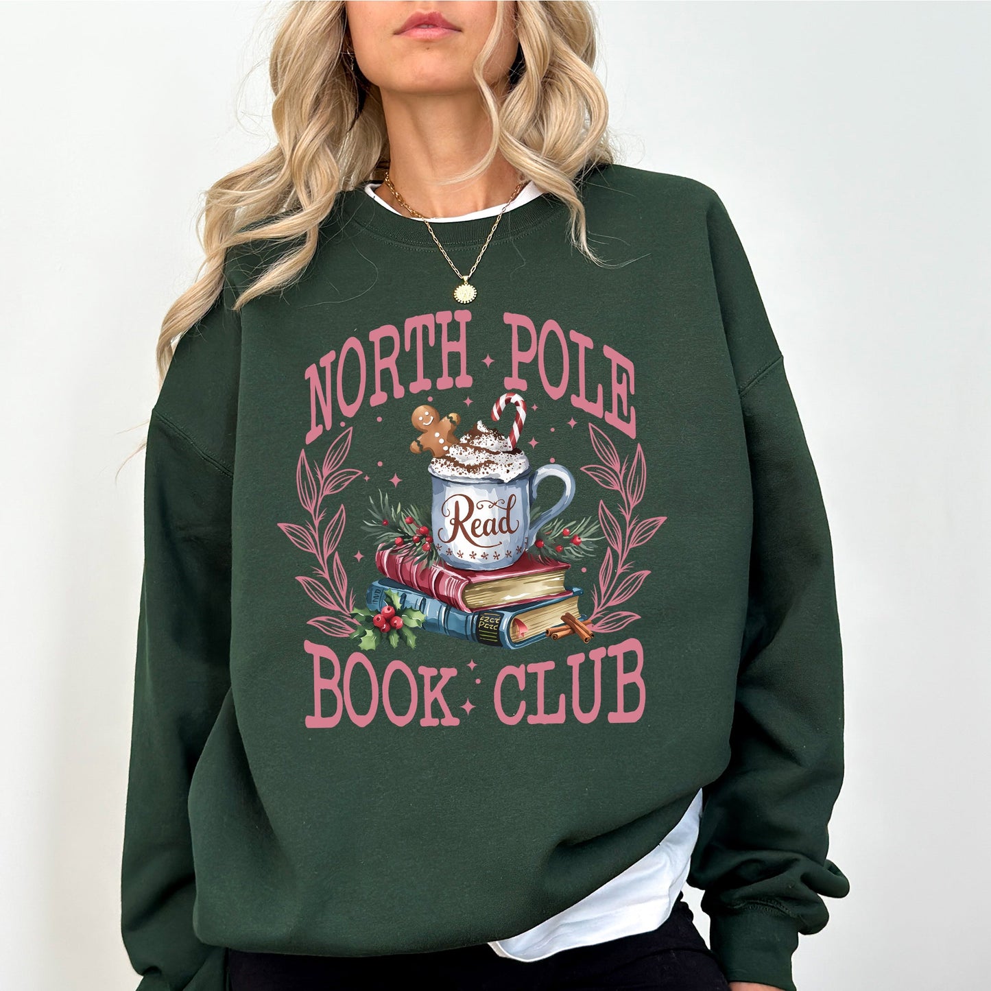 North Pole Book Club, Reading, Teacher, Cozy, Christmas, Santa, Library Sweatshirt