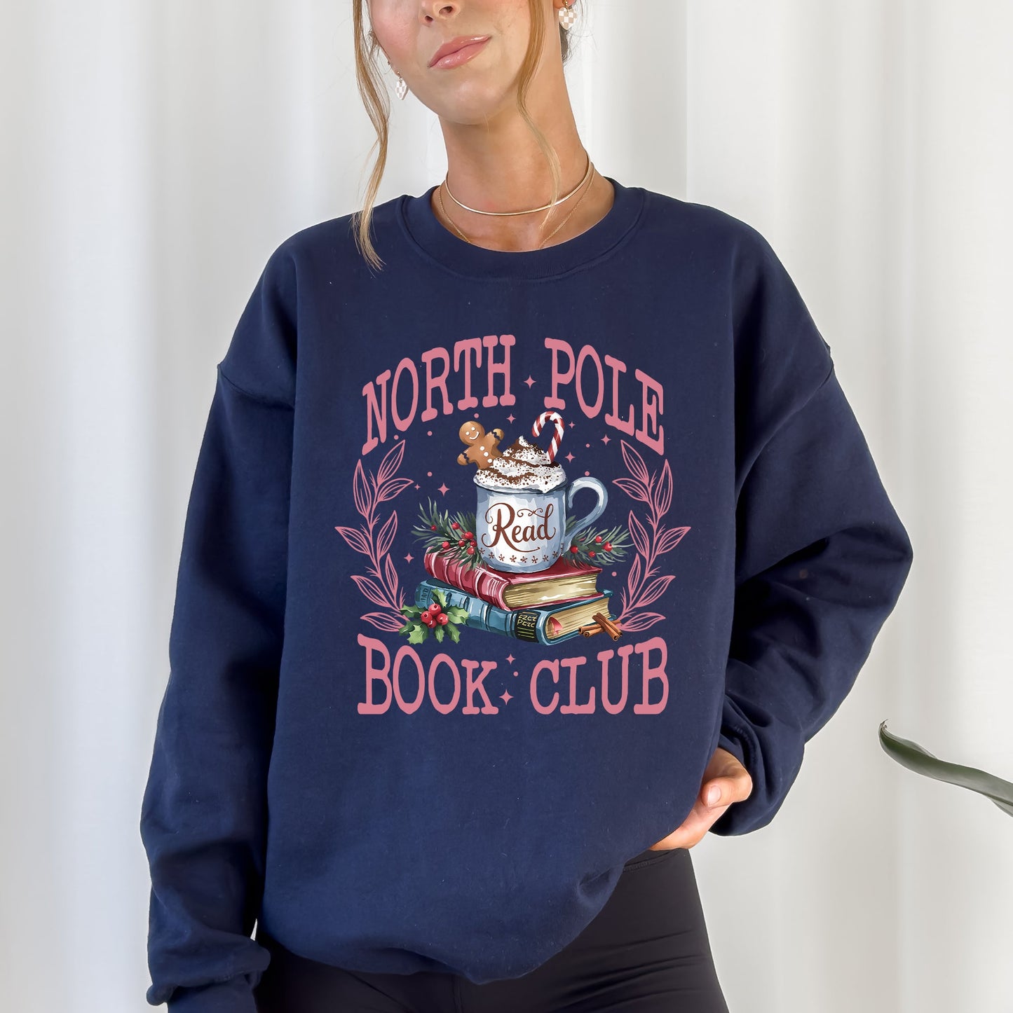 North Pole Book Club, Reading, Teacher, Cozy, Christmas, Santa, Library Sweatshirt