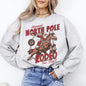 North Pole Rode, Santa, Christmas, Western, Cowboy, Yee Haw, Horse Sweatshirt