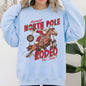North Pole Rode, Santa, Christmas, Western, Cowboy, Yee Haw, Horse Sweatshirt