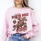North Pole Rode, Santa, Christmas, Western, Cowboy, Yee Haw, Horse Sweatshirt