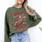 North Pole Rode, Santa, Christmas, Western, Cowboy, Yee Haw, Horse Sweatshirt