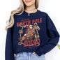 North Pole Rode, Santa, Christmas, Western, Cowboy, Yee Haw, Horse Sweatshirt
