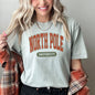 North Pole University, Collegiate Style, Retro, Christmas, Santa, Comfort Colors Tshirt