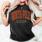 North Pole University, Collegiate Style, Retro, Christmas, Santa, Comfort Colors Tshirt
