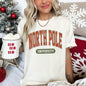 North Pole University, Collegiate Style, Retro, Christmas, Santa, Comfort Colors Tshirt