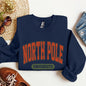 North Pole University, Collegiate Style, Retro, Christmas, Santa Sweatshirt