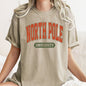North Pole University, Collegiate Style, Retro, Christmas, Santa, Comfort Colors Tshirt