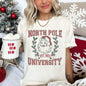 North Pole University, Santa, Retro, Classic, Comfort Colors Tshirt