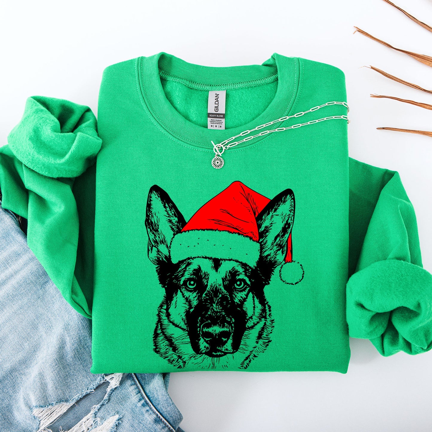 Norwegian Elkhound, Santa, Dog, Christmas, Dog Lover, Pet Sweatshirt