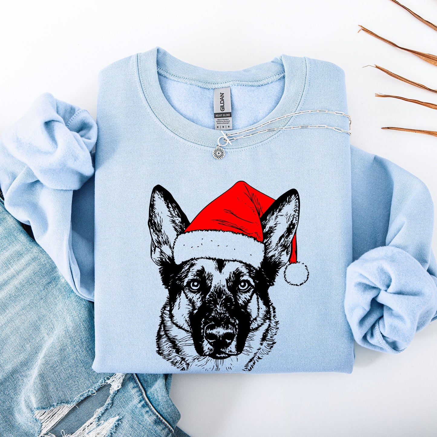 Norwegian Elkhound, Santa, Dog, Christmas, Dog Lover, Pet Sweatshirt