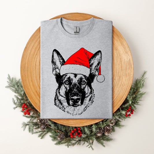 Norwegian Elkhound, Santa, Dog, Christmas, Dog Lover, Pet T-Shirt Comfort Colors T-Shirt