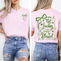 Not Lucky, Just Blessed, Ribbon, Bows, Coquette, Christian, St Patrick's Day, Shamrock, Clover, Lucky, Leprechaun Tshirt Comfort Colors T-Shirt