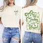 Not Lucky, Just Blessed, Ribbon, Bows, Coquette, Christian, St Patrick's Day, Shamrock, Clover, Lucky, Leprechaun Tshirt Comfort Colors T-Shirt