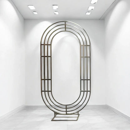Noval Shiny Gold Wedding Backdrop Stand – Elegant Metal Arch
