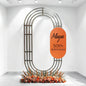 Noval Shiny Gold Wedding Backdrop Stand – Elegant Metal Arch