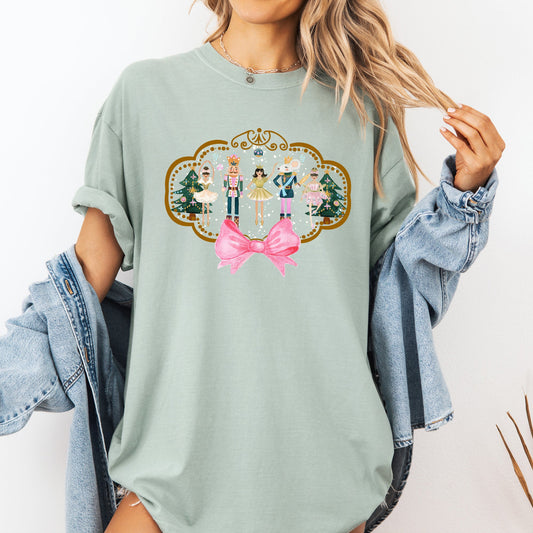 Nutcracker, Christmas, Bow, Sugar Plum Fairy, Noel, Santa, Winter, Ballerina, Xmas, Ballet Tshirt Comfort Colors T-Shirt