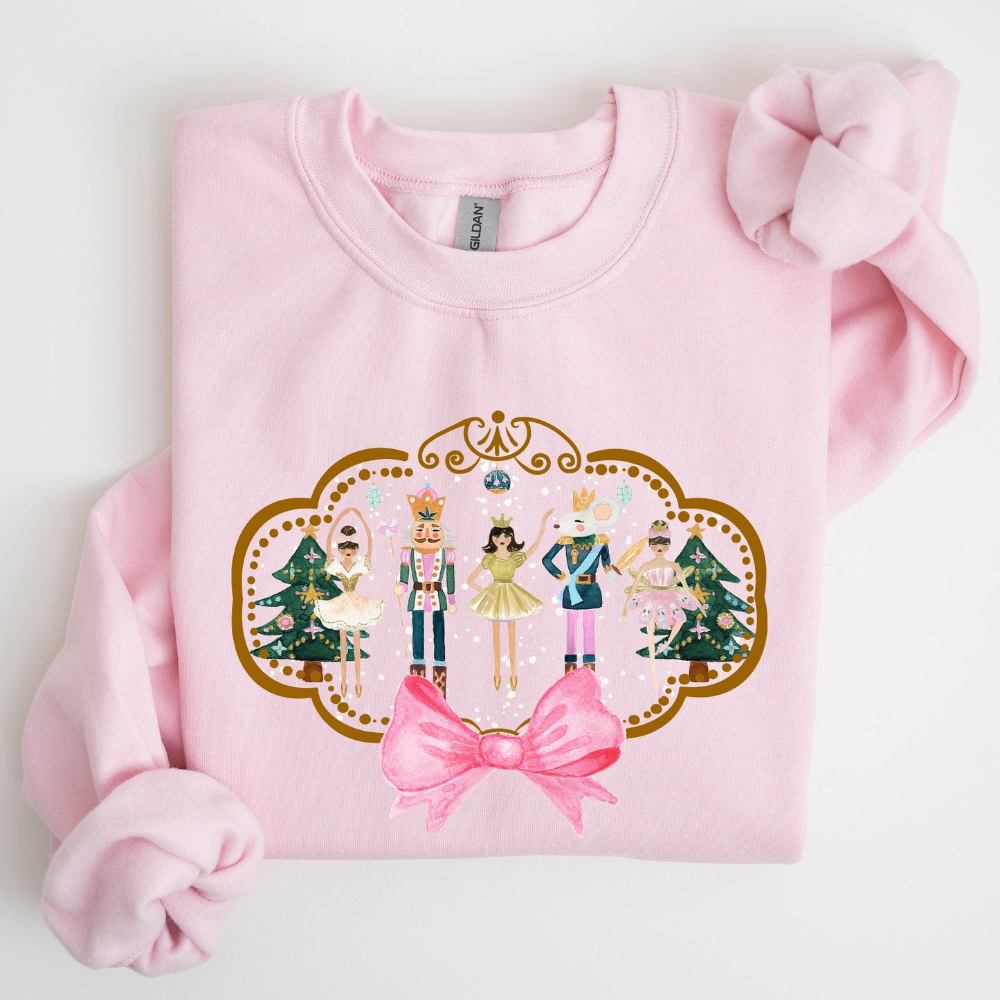 Nutcracker, Christmas, Bow, Sugar Plum Fairy, Noel, Santa, Winter, Ballerina, Xmas, Ballet Sweatshirt