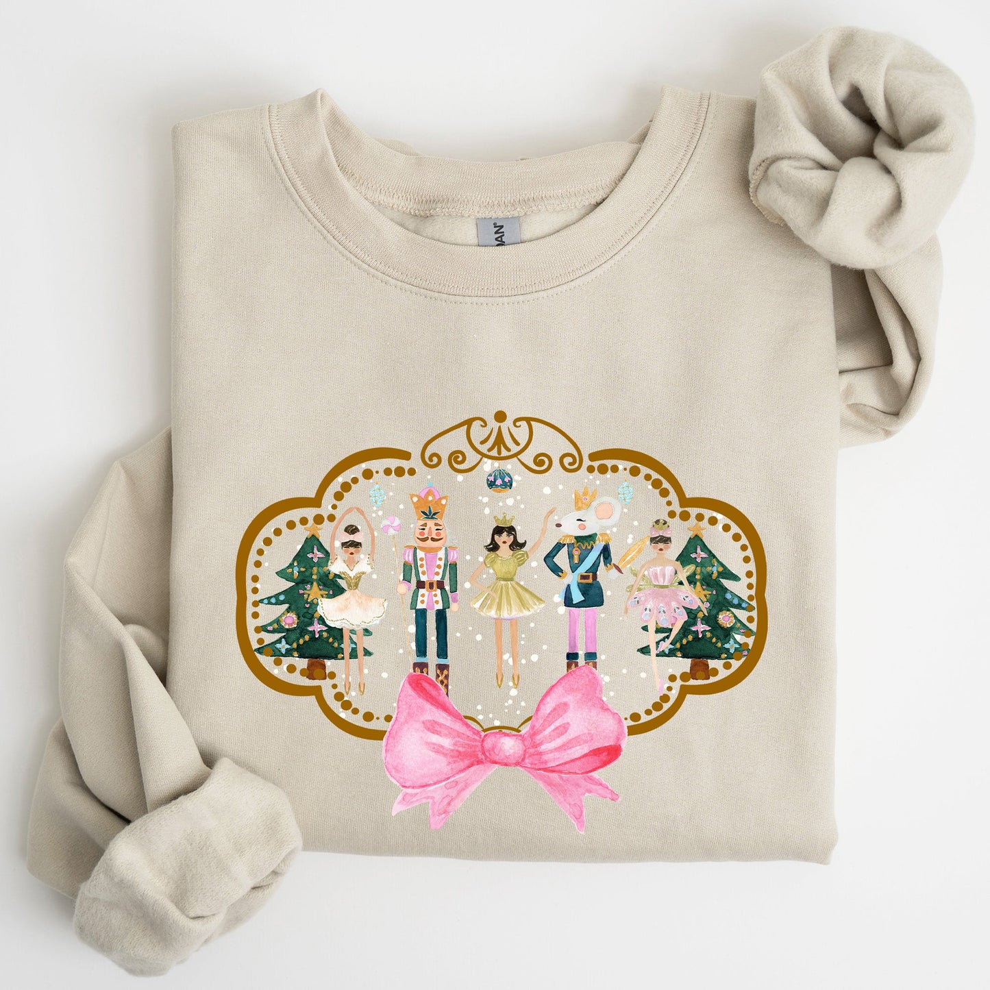 Nutcracker, Christmas, Bow, Sugar Plum Fairy, Noel, Santa, Winter, Ballerina, Xmas, Ballet Sweatshirt