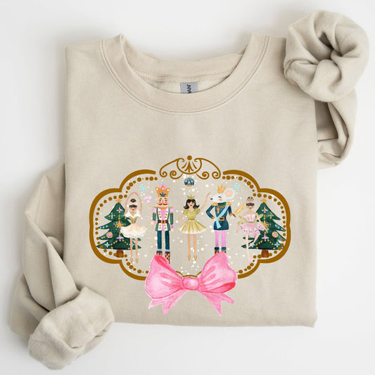 Nutcracker, Christmas, Bow, Sugar Plum Fairy, Noel, Santa, Winter, Ballerina, Xmas, Ballet Sweatshirt